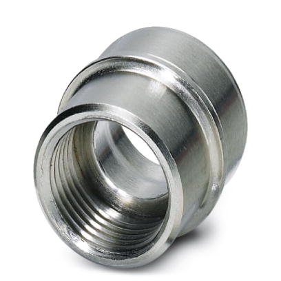 Phoenix Contact M12 Housing - Socket; SACC-M12 NUT PRESS; Rear Mount; Nickel-Plated Zinc